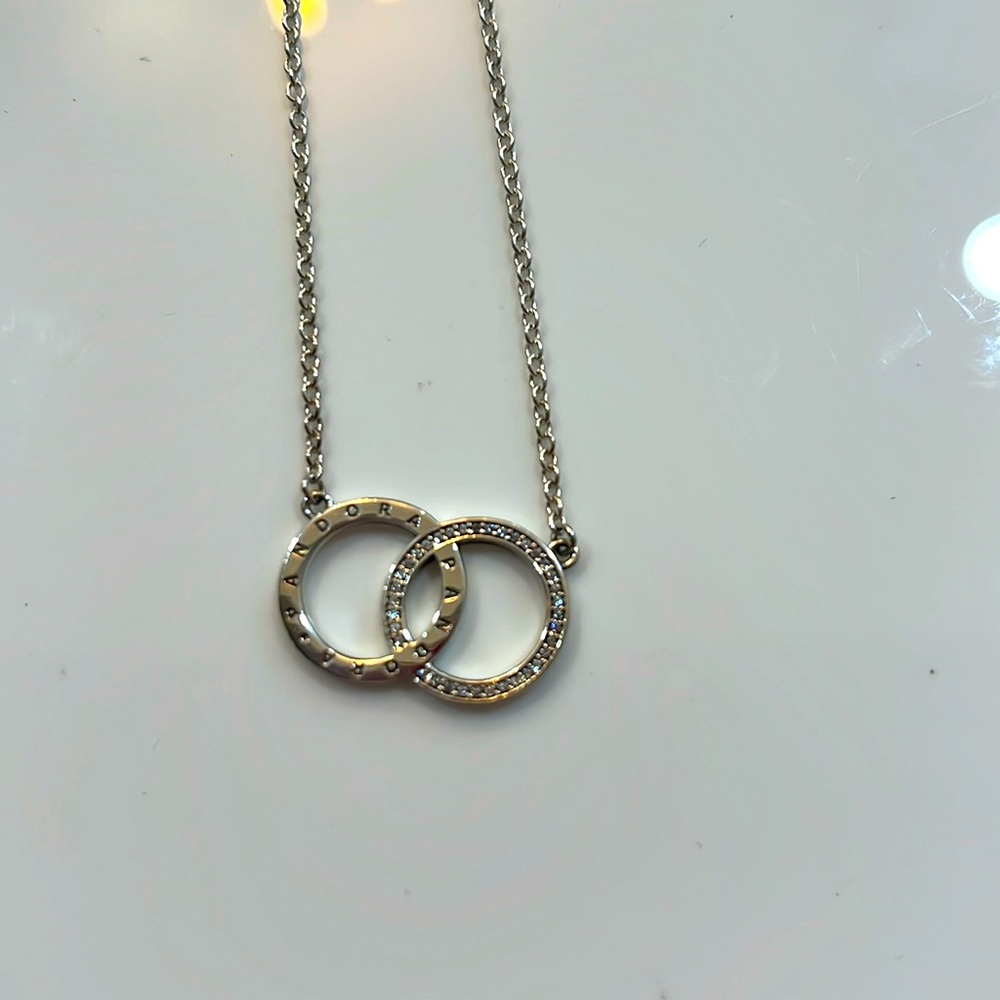 Pandora  Silver Interlocking Necklace
